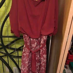 Red sequin formal dress